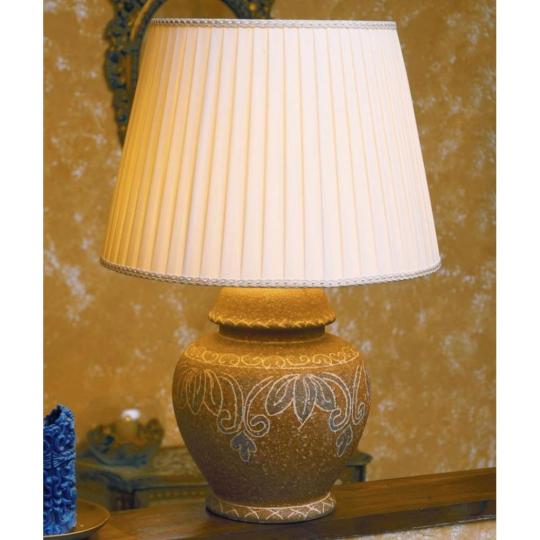Imas asztali lampa rusztikus tegla mediterran klasszikus kezzel festett keramia lampa toscana elegans mediterran nappali haloszoba vilagitas.JPG